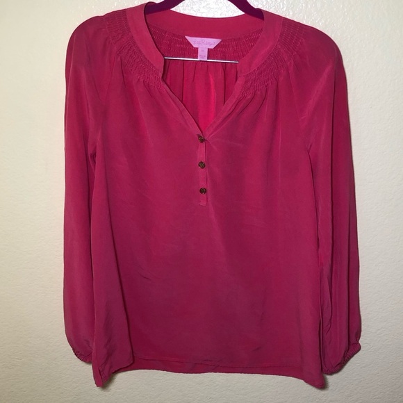 Lilly Pulitzer Elsa silk blouse size XS - Picture 3 of 12